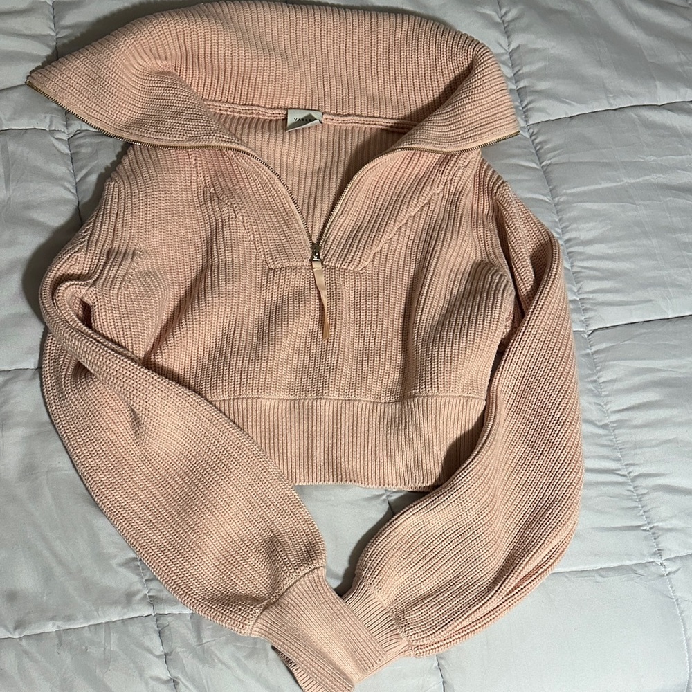 Varley Ribbed Knit Top - putty pink